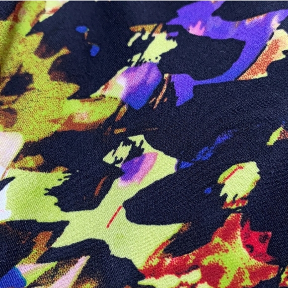 Calvin Klein Colorful Cap Sleeve Abstract Print Dress Women Size M - Picture 7 of 7